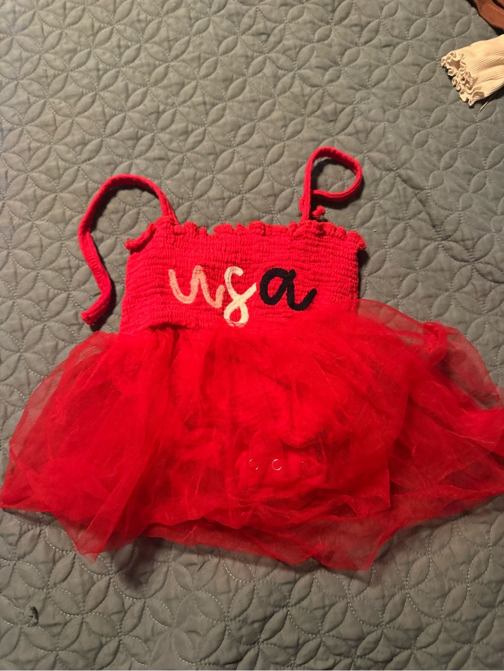 Red USA Tutu Dress Kids